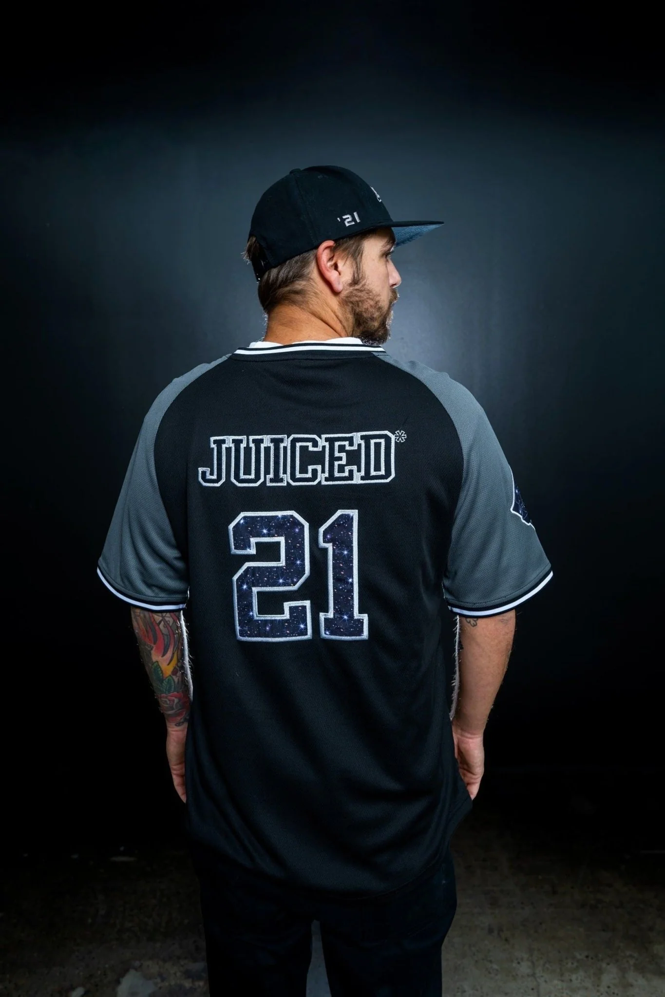 Blackout Galaxy Baseball Jersey - Image 6