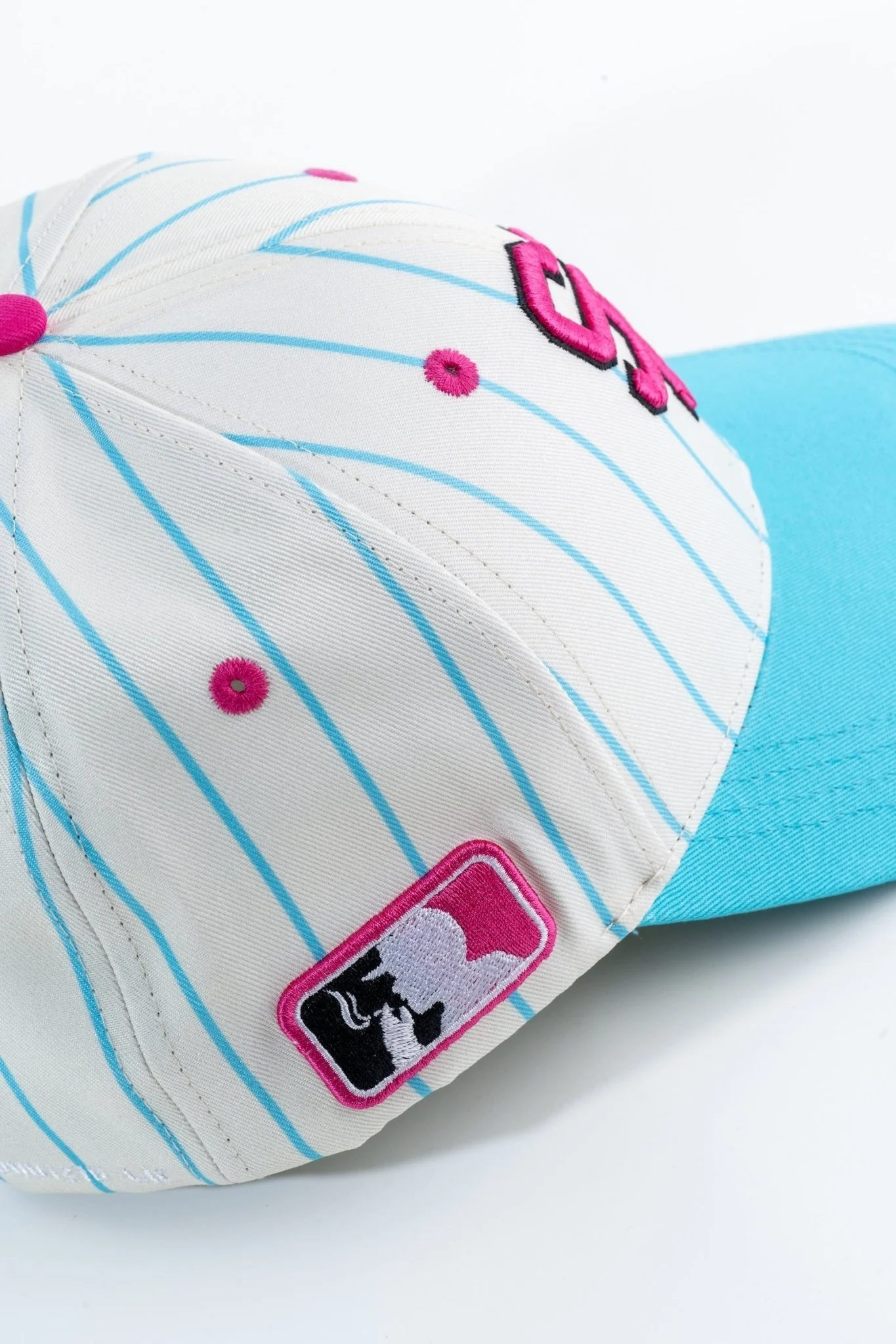 Pink/Blue Pinstripe Hat - Image 3