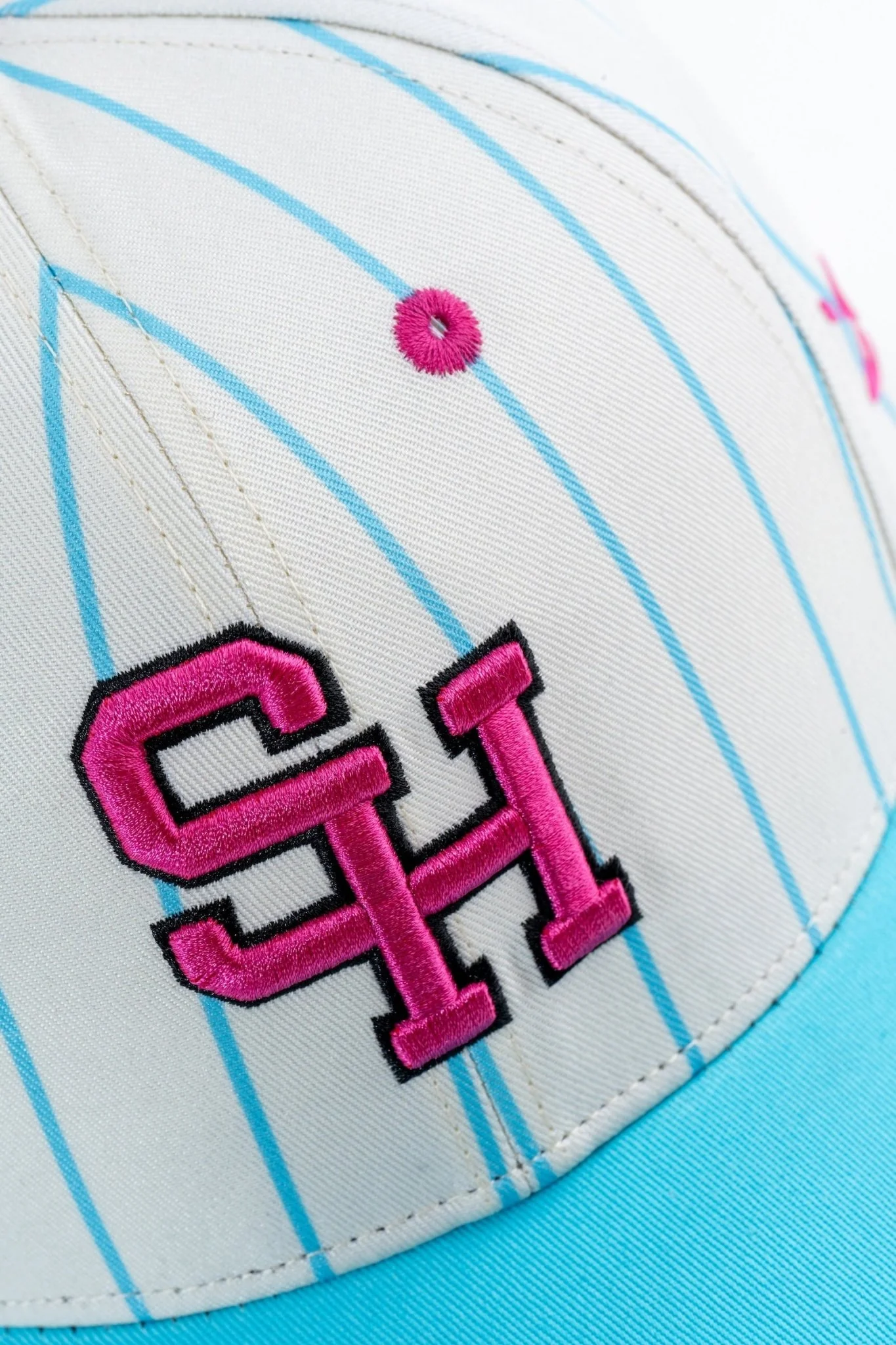 Pink/Blue Pinstripe Hat - Image 5
